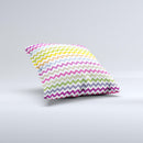 Colorful Chevron Pattern Ink-Fuzed Decorative Throw Pillow