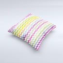 Colorful Chevron Pattern Ink-Fuzed Decorative Throw Pillow