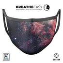 Colorful Deep Space Nebula - Made in USA Mouth Cover Unisex Anti-Dust Cotton Blend Reusable & Washable Face Mask with Adjustable Sizing for Adult or Child