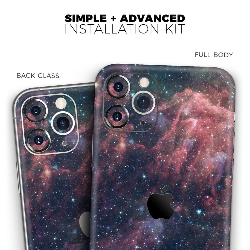 Colorful Deep Space Nebula - Skin-Kit compatible with the Apple iPhone 13, 13 Pro Max, 13 Mini, 13 Pro, iPhone 12, iPhone 11 (All iPhones Available)