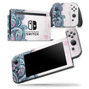 Colorful Ethnic Sprouts - Skin Wrap Decal for Nintendo Switch Lite Console & Dock - 3DS XL - 2DS - Pro - DSi - Wii - Joy-Con Gaming Controller