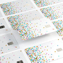 Colorful Falling Blocks Over White - Premium Protective Decal Skin-Kit for the Apple Credit Card