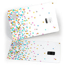 Colorful Falling Blocks Over White - Premium Protective Decal Skin-Kit for the Apple Credit Card