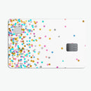 Colorful Falling Blocks Over White - Premium Protective Decal Skin-Kit for the Apple Credit Card