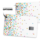 Colorful Falling Blocks Over White - Premium Protective Decal Skin-Kit for the Apple Credit Card