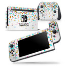 Colorful Falling Blocks Over White - Skin Wrap Decal for Nintendo Switch Lite Console & Dock - 3DS XL - 2DS - Pro - DSi - Wii - Joy-Con Gaming Controller