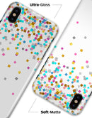 Colorful Falling Blocks Over White - iPhone X Clipit Case