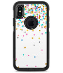 Colorful Falling Blocks Over White - iPhone X OtterBox Case & Skin Kits