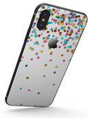 Colorful Falling Blocks Over White - iPhone X Skin-Kit