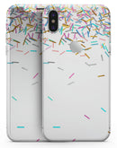 Colorful Falling Candy Sticks - iPhone X Skin-Kit