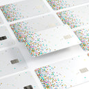Colorful Falling Confetti Over White - Premium Protective Decal Skin-Kit for the Apple Credit Card