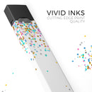 Colorful Falling Confetti Over White - Premium Decal Protective Skin-Wrap Sticker compatible with the Juul Labs vaping device
