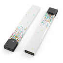 Colorful Falling Confetti Over White - Premium Decal Protective Skin-Wrap Sticker compatible with the Juul Labs vaping device
