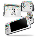 Colorful Falling Confetti Over White - Vinyl Skin Wrap for Nintendo Switch 2, OLED, Lite, Pro Controller, Wii & Classic Handhelds