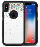 Colorful Falling Confetti Over White - iPhone X OtterBox Case & Skin Kits
