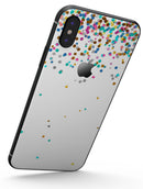 Colorful Falling Confetti Over White - iPhone X Skin-Kit
