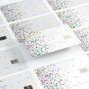 Colorful Falling Stars Over White - Premium Protective Decal Skin-Kit for the Apple Credit Card