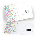 Colorful Falling Stars Over White - Premium Protective Decal Skin-Kit for the Apple Credit Card