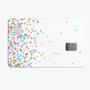Colorful Falling Stars Over White - Premium Protective Decal Skin-Kit for the Apple Credit Card