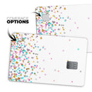 Colorful Falling Stars Over White - Premium Protective Decal Skin-Kit for the Apple Credit Card