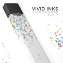 Colorful Falling Stars Over White - Premium Decal Protective Skin-Wrap Sticker compatible with the Juul Labs vaping device