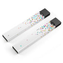 Colorful Falling Stars Over White - Premium Decal Protective Skin-Wrap Sticker compatible with the Juul Labs vaping device