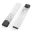 Colorful Falling Stars Over White - Premium Decal Protective Skin-Wrap Sticker compatible with the Juul Labs vaping device