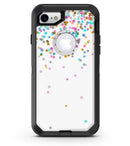 Colorful Falling Stars Over White - iPhone 7 or 8 OtterBox Case & Skin Kits