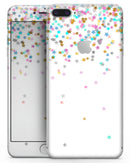 Colorful Falling Stars Over White - Skin-kit for the iPhone 8 or 8 Plus