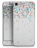 Colorful Falling Stars Over White - Skin-kit for the iPhone 8 or 8 Plus