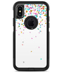 Colorful Falling Stars Over White - iPhone X OtterBox Case & Skin Kits