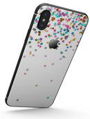 Colorful Falling Stars Over White - iPhone X Skin-Kit