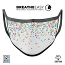Colorful Falling Triangles - Made in USA Mouth Cover Unisex Anti-Dust Cotton Blend Reusable & Washable Face Mask with Adjustable Sizing for Adult or Child