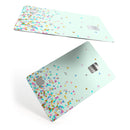 Colorful Falling Triangles Over Mint - Premium Protective Decal Skin-Kit for the Apple Credit Card