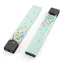 Colorful Falling Triangles Over Mint - Premium Decal Protective Skin-Wrap Sticker compatible with the Juul Labs vaping device