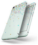 Colorful Falling Triangles Over Mint - Skin-kit for the iPhone 8 or 8 Plus