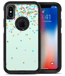 Colorful Falling Triangles Over Mint - iPhone X OtterBox Case & Skin Kits
