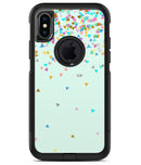 Colorful Falling Triangles Over Mint - iPhone X OtterBox Case & Skin Kits