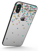 Colorful Falling Triangles - iPhone X Skin-Kit