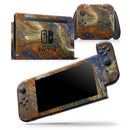 Colorful Gold Mixed Acrylic - Vinyl Skin Wrap for Nintendo Switch 2, OLED, Lite, Pro Controller, Wii & Classic Handhelds