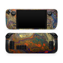 Colorful Gold Mixed Acrylic // Vinyl Skin Wrap for Steam Deck OLED & Steam Deck (LCD) — Soft Matte or Ultra Gloss