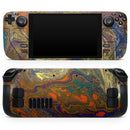 Colorful Gold Mixed Acrylic // Vinyl Skin Wrap for Steam Deck OLED & Steam Deck (LCD) — Soft Matte or Ultra Gloss