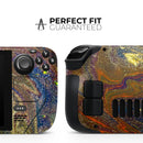 Colorful Gold Mixed Acrylic // Vinyl Skin Wrap for Steam Deck OLED & Steam Deck (LCD) — Soft Matte or Ultra Gloss