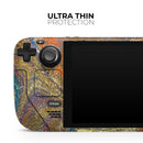 Colorful Gold Mixed Acrylic // Vinyl Skin Wrap for Steam Deck OLED & Steam Deck (LCD) — Soft Matte or Ultra Gloss