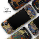 Colorful Gold Mixed Acrylic // Vinyl Skin Wrap for Steam Deck OLED & Steam Deck (LCD) — Soft Matte or Ultra Gloss