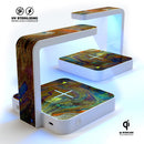 Colorful Gold Mixed Acrylic UV Germicidal Sanitizing Sterilizing Wireless Smart Phone Screen Cleaner + Charging Station