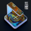 Colorful Gold Mixed Acrylic UV Germicidal Sanitizing Sterilizing Wireless Smart Phone Screen Cleaner + Charging Station