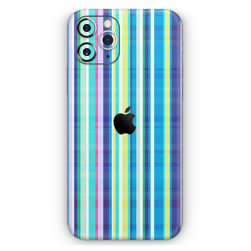 Colorful Highlighted Vertical Stripes  - Skin-Kit compatible with the Apple iPhone 13, 13 Pro Max, 13 Mini, 13 Pro, iPhone 12, iPhone 11 (All iPhones Available)