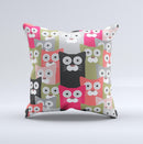 Colorful Hypnotic Cats ink-Fuzed Decorative Throw Pillow