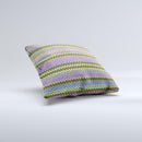 Colorful Knit Pattern ink-Fuzed Decorative Throw Pillow